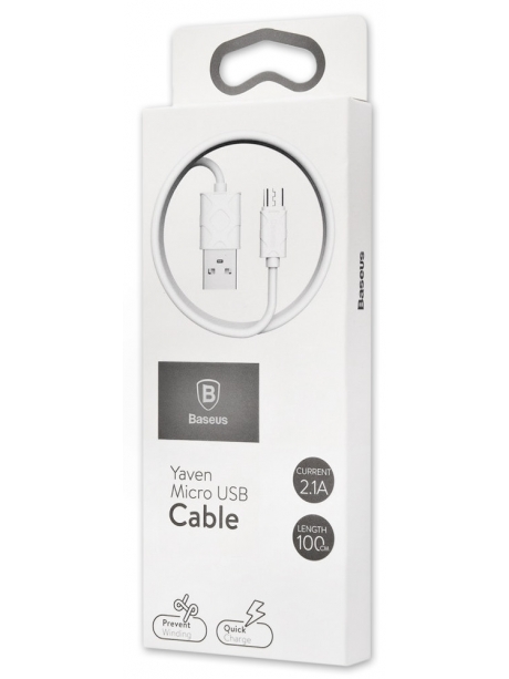 кабель передачи данных Baseus Yaven Lightning Cable For Micro 1m white