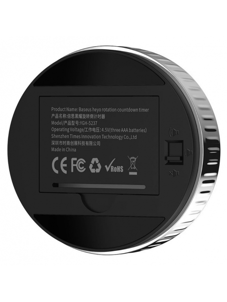 цифровой таймер на магните Baseus Heyo rotation countdown timer black