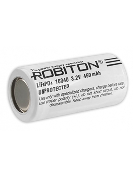 аккумулятор 3.2V Robiton LiFe16340 450mAh без защиты 