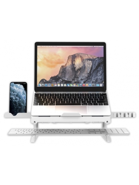 подставка для ноутбука и смартфона Tronsmart D07 Foldable Laptop Stand with Phone Holders white