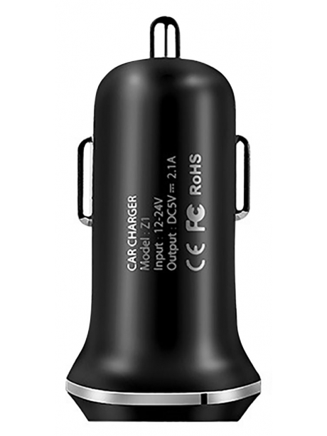 автомобильное зарядное устройство Hoco Z1 2USB 2.1A + micro cable black