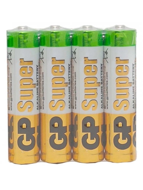 батарейки (4 шт.) GP LR03/AAA Super Alkaline 24ARS-2SB4 