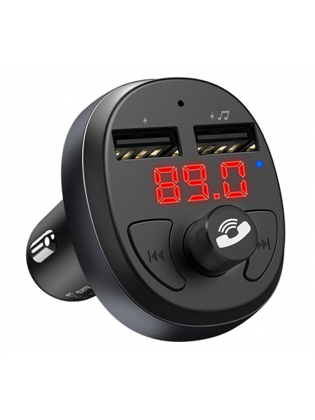 автомобильная зарядка с bluetooth FM трансмиттером Hoco E41 black