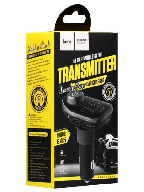 автомобильное зарядное устройство Hoco E45 Happy route black