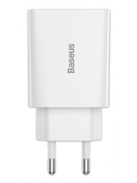 быстрая сетевая зарядка для iPhone Baseus Speed Mini Quick Charger 1C 20W white