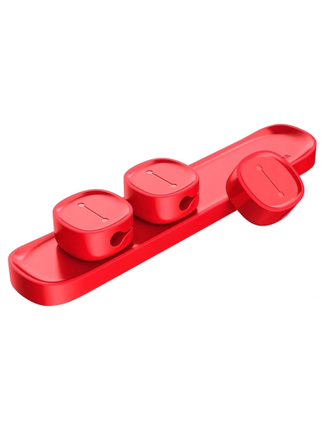 магнитный держатель для проводов Baseus Peas Cable Clip red