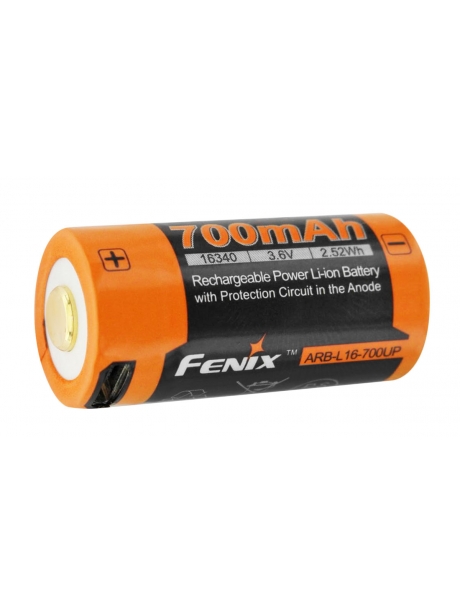 аккумулятор Fenix Li-ion 16340 UP USB 700mAh 