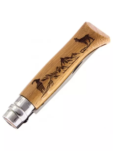 складной нож Opinel N°08 Animalia Chamois дуб