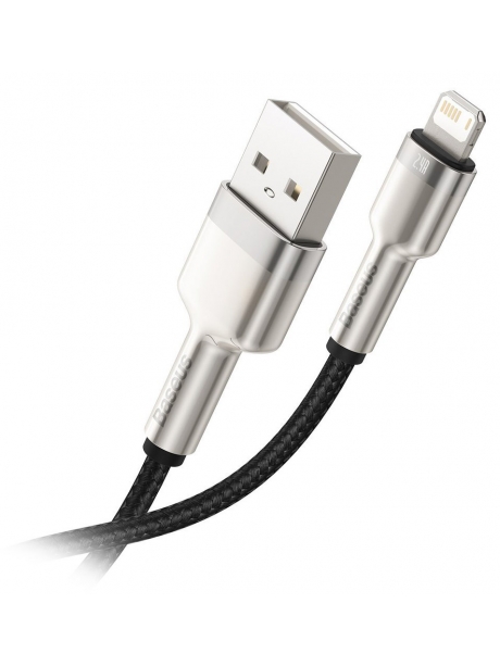 кабель передачи данных Baseus Cafule Series Metal Data Cable USB to IP 2.4A 2m black
