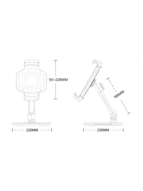 Настольная подставка для смартфона и планшета Arroys TB-LD6 white
