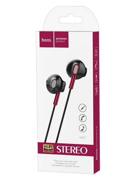 наушники с микрофоном для смартфона Hoco M57 Sky sound universal earphones with mic black