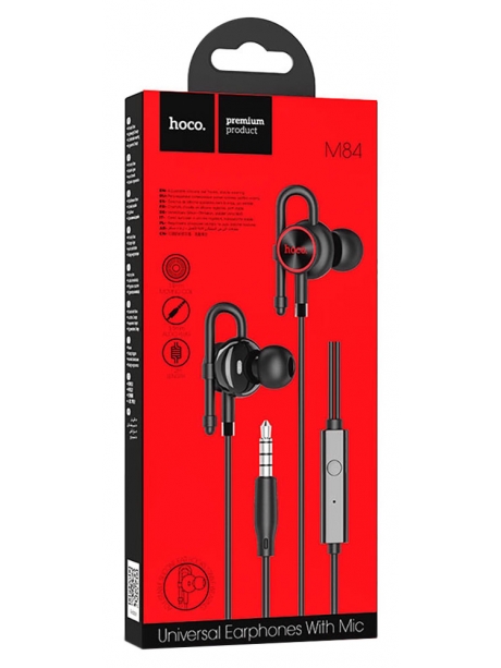 наушники с микрофоном для смартфона Hoco M84 Perfection universal earphones with mic black