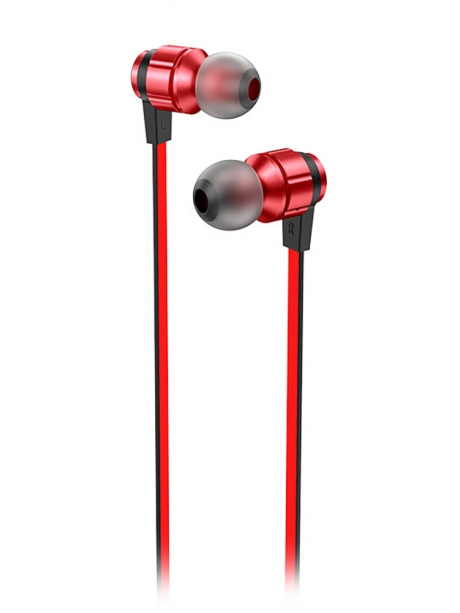 наушники с микрофоном для смартфона Hoco M85 Platinum sound universal earphone with mic red flame