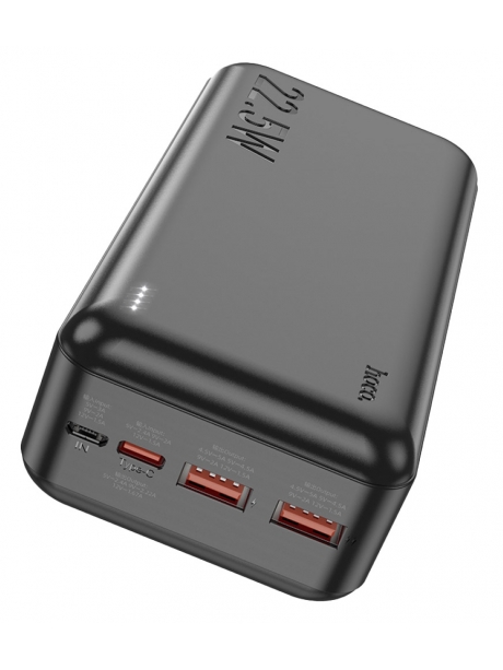 внешний аккумулятор с быстрой зарядкой Hoco J101B Astute 22.5W fully compatible power bank(30000mAh) black