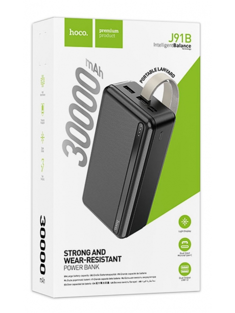 внешний аккумулятор Hoco J91B Power bank(30000mAh) black