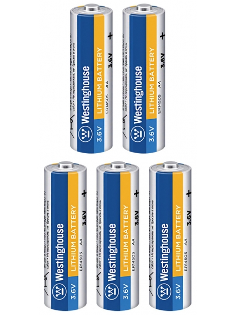 литиевые батарейки 3.6 В Westinghouse ER 14505 (AA) 5шт. 