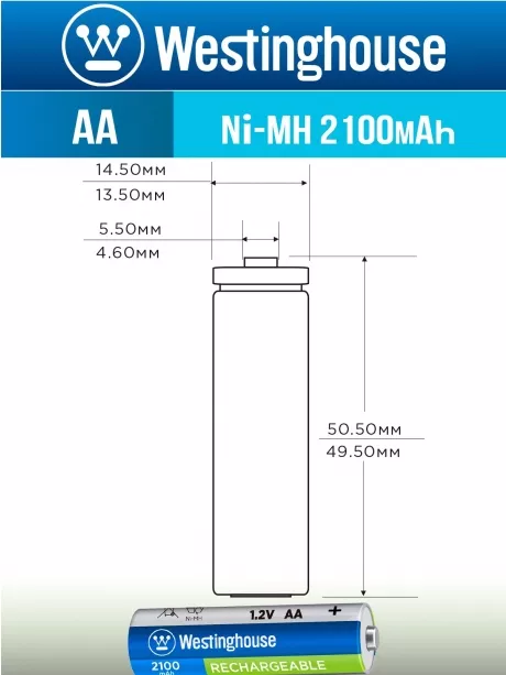 аккумуляторы (4 шт) Westinghouse 2100 mAh  R6/AA-BP4 