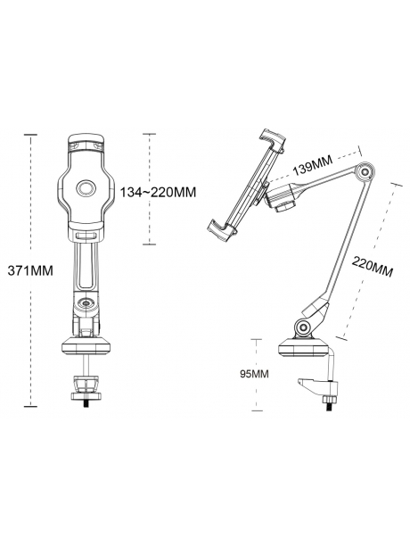 подставка для смартфона и планшета Arroys TB-LD8 black