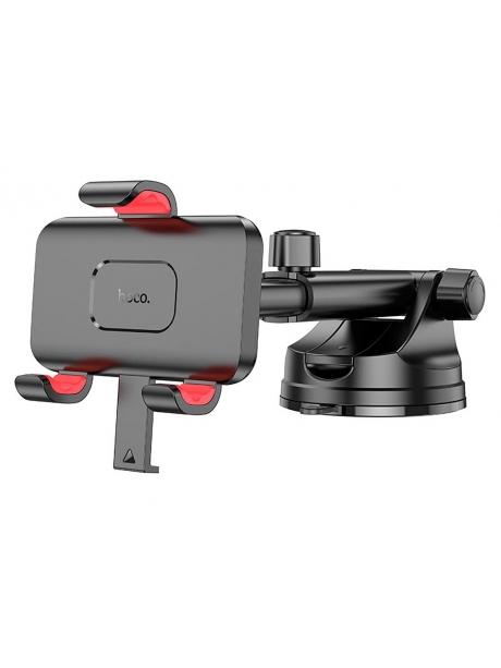 держатель для телефона на присоске Hoco H22 Dragon automatic clamping car holder (center console) red and black