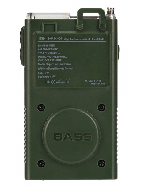 карманный цифровой радиоприемник Retekess TR111 green