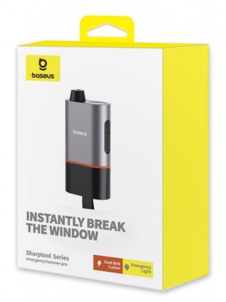 спасательный молоток Baseus SharpTool Series Emergency Hammer Pro Cluster black