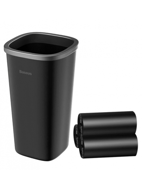 контейнер для мусора в машину Baseus Dust-free Vehicle-mounted Trash Can(Trash Bag 3 roll/90) black