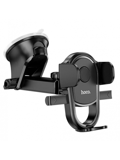 держатель на присоске в машину Hoco H5 Integrity one-key car holder (center console) black