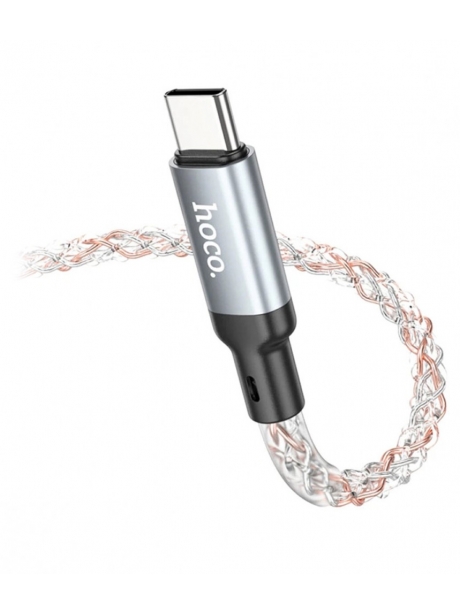 кабель для зарядки Hoco U112 Shine charging data cable for Type-C gray