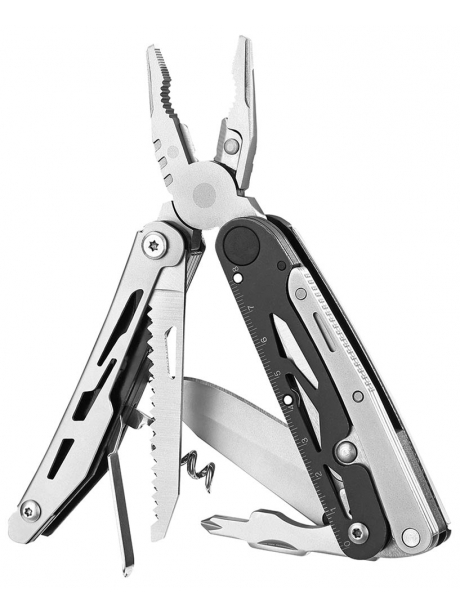 мультитул со съёмными ножницами Ganzo G304 silver black