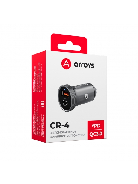 автомобильное зарядное устройство для смартфона Arroys CR-4 