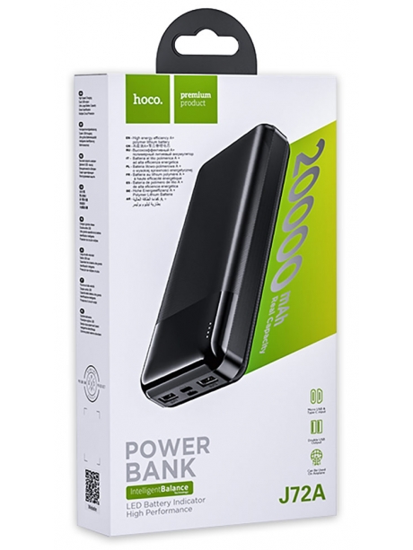 внешний аккумулятор Hoco J72A Easy travel compatible power bank(20000mAh) black