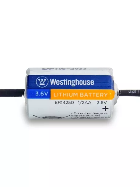 литиевые батарейки 3.6v Westinghouse ER 14250Y (1/2AA) axial wires 15шт. 