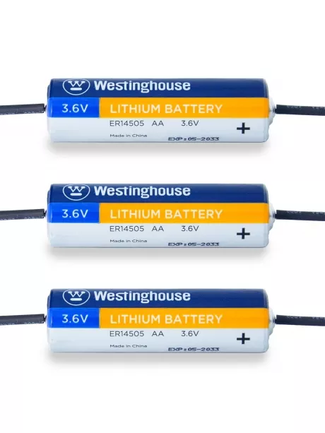 литиевые батарейки 3.6 В Westinghouse ER 14505Y (AA) axial wires 3шт. 