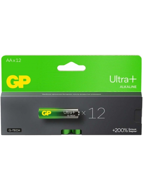 алкалиновая пальчиковая батарейка GP Ultra Plus G-tech LR6/AA-12BL 