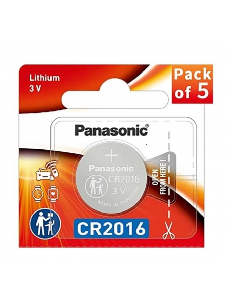 батарейка литиевая дисковая Panasonic CR2016-5BL 