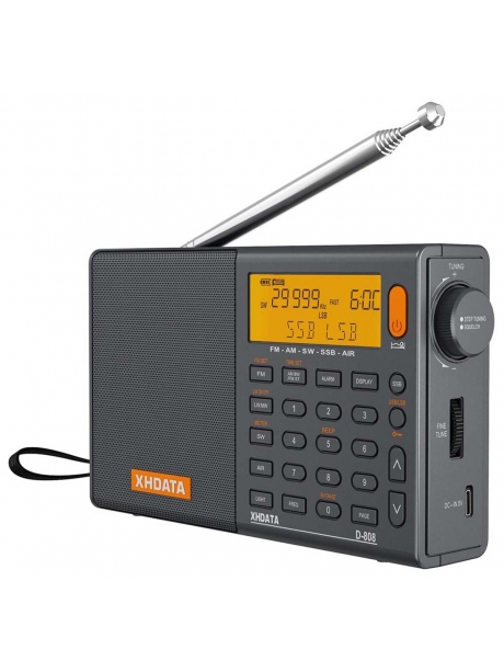 цифровой всеволновый радиоприемник XHDATA D-808 grey