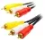 кабель тюльпан ATcom 3xRCA->3xRCA 1.5m (M/M) 