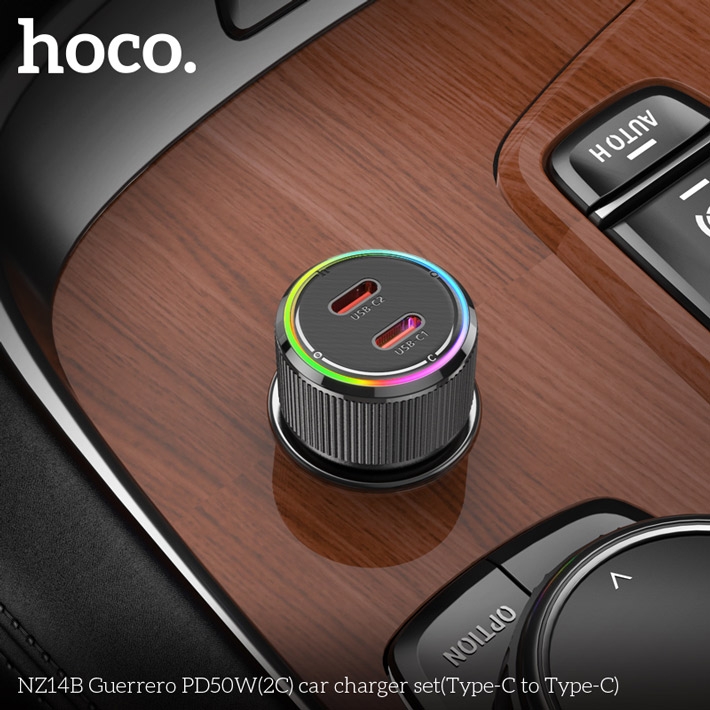 автомобильное зарядное устройство Hoco NZ14B Guerrero PD50W(2C) car charger