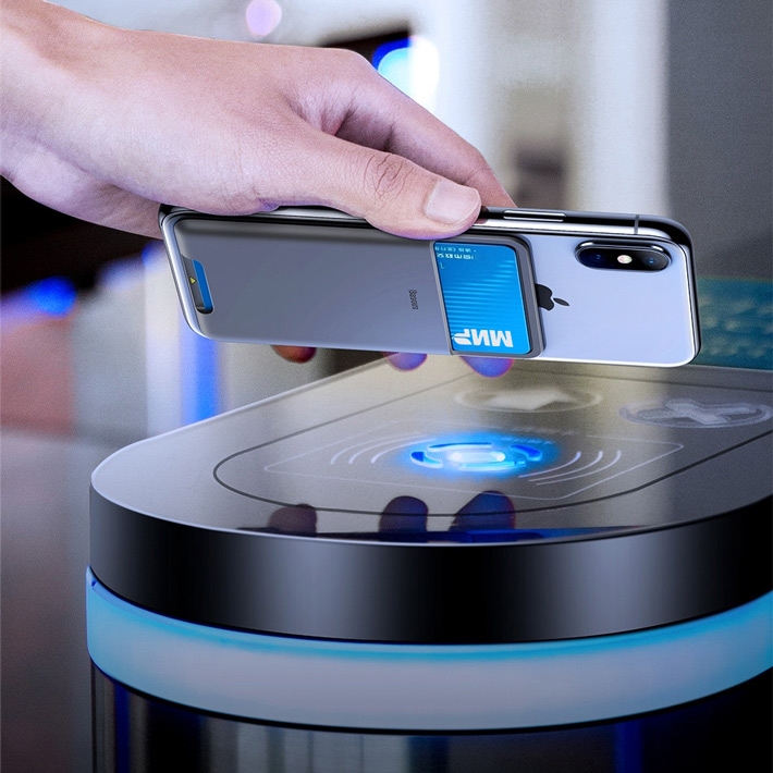 чехол для карт Baseus Back stick silicone card bag​