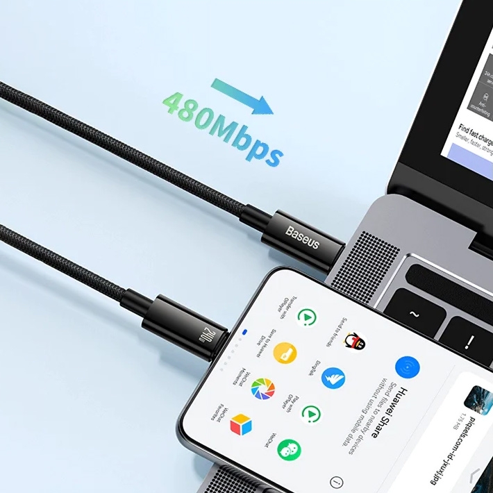 кабель передачи данных Baseus Tungsten Gold Fast Charging Data Cable Type-C to Type-C 240W 1m